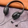  /  HOCO W24 Enlighten headphones with mic set / - Zk -    ,   