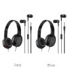  /  HOCO W24 Enlighten headphones with mic set / - Zk -    ,   