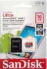   MicroSDHC 16 Gb SanDisk Ultra 80Mb/s SDSQUNS-016G-GN3MA - Zk -    ,   