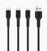   iPhone HOCO U31 3  1 lightning /micro/Type-c cable 1  - Zk -    ,   