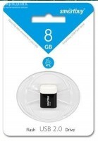 USB   8 Gb SmartBuy LARA Black SB8GBLARA-K - Zk -    ,   