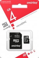  MicroSDHC 4 Gb SmartBuy class 10 - Zk -    ,   