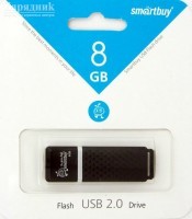 USB   8 Gb SmartBuy Quartz Black SB8GBQZ-K  - Zk -    ,   