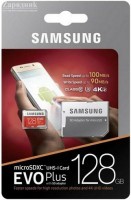   MicroSDXC_128 Gb Samsung EVO PLUS 100Mb/s MB-MC128GA/RU / Read 100Mb/s / Write 90mb/s - Zk -    ,   