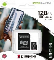   MicroSDXC_128 Gb Kingston class 10 100Mb/s Canvas Select Plus / SDCS2/128GB - Zk -    ,   