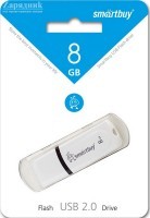 USB   8 Gb SmartBuy Paean White SB8GBPN-W - Zk -    ,   