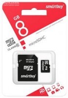   MicroSDHC 8 Gb SmartBuy class 10 - Zk -    ,   