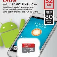   MicroSDHC 32 Gb SanDisk Ultra 80Mb/s / SDSQUNS-032G-GN3MN - Zk -    ,   