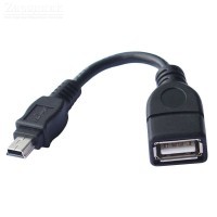 Кабель USB OTG - Mini USB, 10 см - Zарядниk - Всё для сотовых телефонов, аксессуары и ремонт