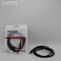 Кабель AUX WALKER 205 в полиуретановой обмотке черный - Zарядниk - Всё для сотовых телефонов, аксессуары и ремонт