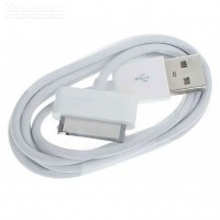 Кабель USB для  iPhone 2, 3, 3GS, 4, 4S  белый, 1 м  - Zарядниk - Всё для сотовых телефонов, аксессуары и ремонт