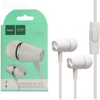  HOCO M34 honor music universal earphones with microphone 3.5  - Zk -    ,   