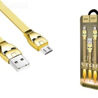 Кабель USB micro USB HOCO U14 Steel  (золотой) 1 метр - Zарядниk - Всё для сотовых телефонов, аксессуары и ремонт