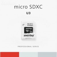   MicroSDXC 64 Gb SmartBuy class10 PRO90/70Mb/s UHS-I (U3) SB64GBSDCL10U3-01 - Zk -    ,   