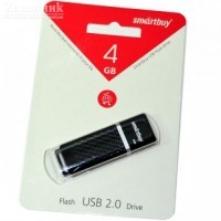 USB флеш накопитель 4 Gb SmartBuy Quartz Black SB4GBQZ-K - Zарядниk - Всё для сотовых телефонов, аксессуары и ремонт