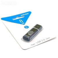 USB   8 Gb SmartBuy Glossy Black SB8GBGS-K - Zk -    ,   