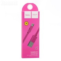 Кабель USB micro USB HOCO X5 Bamboo розовый, 1 м - Zарядниk - Всё для сотовых телефонов, аксессуары и ремонт