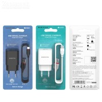  USB +  Type-C BOROFONE BA20A 2100 mAh  - Zk -    ,   