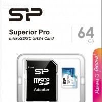   MicroSDXC 64 Gb Silicon Power class 10 100Mb/s Superior Pro A1 /R/W100/80Mb/s/SP064GBSTXDU3V20AB - Zk -    ,   