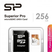   MicroSDXC_256Gb Silicon Power class 10 100Mb/s Superior Pro A1 /R/W100/80Mb/s/SP256GBSTXDU3V20AB - Zk -    ,   