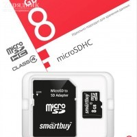   MicroSDHC 8 Gb SmartBuy class 4 - Zk -    ,   