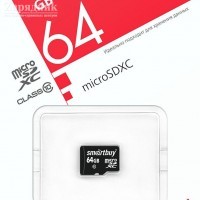   MicroSDXC 64 Gb SmartBuy class 10 LE / SB64GBSDCL10-00LE - Zk -    ,   