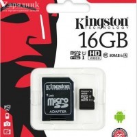   MicroSDHC 16 Gb Kingston class 10 80Mb/s Canvas Select /UHS-I U1/SDCS/16GB/R-80Mb/sW-10Mb/s - Zk -    ,   