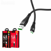 Кабель USB micro USB HOCO U53 4A  (чёрный) 1 метр - Zарядниk - Всё для сотовых телефонов, аксессуары и ремонт