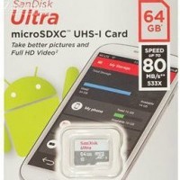  MicroSDXC 64 Gb SanDisk Ultra 80Mb/s / SDSQUNS-064G-GN3MN - Zk -    ,   