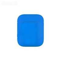 Чехол Soft-Touch для гарнитуры вакуумной беспроводной AirPods синий пластиковый - Zарядниk - Всё для сотовых телефонов, аксессуары и ремонт