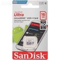   MicroSDHC 16 Gb SanDisk Ultra 80Mb/s / SDSQUNS-016G-GN3MN - Zk -    ,   