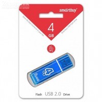 USB флеш накопитель 4 Gb SmartBuy Glossy Blue SB4GBGS-B - Zарядниk - Всё для сотовых телефонов, аксессуары и ремонт