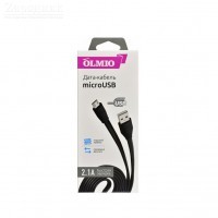 Кабель micro USB Olmio 2.1А (черн.) - Zарядниk - Всё для сотовых телефонов, аксессуары и ремонт