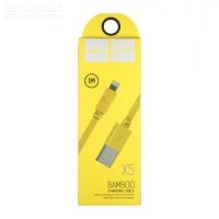 Кабель HOCO X5 Lightning to USB для iPhone 5/6/7/8/X желтый - Zарядниk - Всё для сотовых телефонов, аксессуары и ремонт