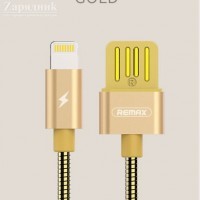 Кабель REMAX RC-080i Lightning to USB для iPhone 5/6/7/8/X Золотой - Zарядниk - Всё для сотовых телефонов, аксессуары и ремонт