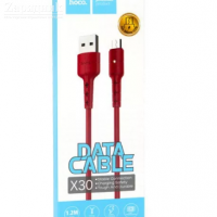 Кабель USB micro USB HOCO X30  (красный) 1,2 метр - Zарядниk - Всё для сотовых телефонов, аксессуары и ремонт