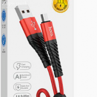 Кабель USB micro USB HOCO X38 0.25м красный - Zарядниk - Всё для сотовых телефонов, аксессуары и ремонт