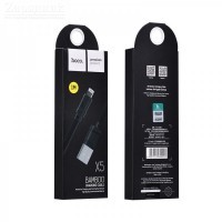 Кабель HOCO X5 Lightning to USB для iPhone 5/6/7/8/X черный - Zарядниk - Всё для сотовых телефонов, аксессуары и ремонт